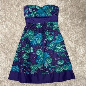 Moulinette Soeurs Blue Strapless A-line Dress